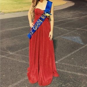 B Darlin Red Maxi Dress